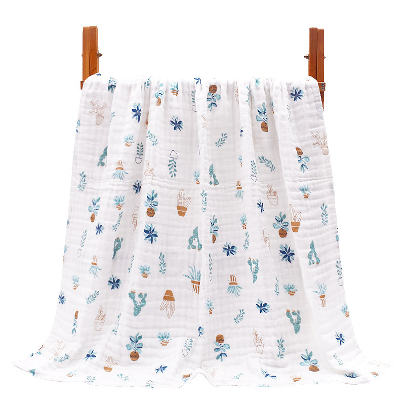 Dropshipping Muslin Baby Swaddle Blanket Bamboo 6 Layer Baby Bamboo Muslin Blanket