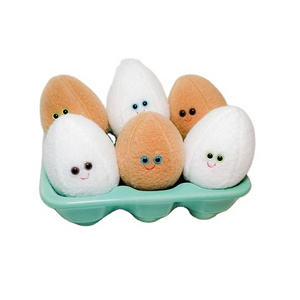 Plush Eggs Plush Food Stuffed Eggs Plush Play Food Stuffed Toy Farmers Market Farm Fresh Anthropomorphic Kitchen toy