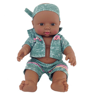 30cm Wholesale Hot Sale Black Reborn Baby Dolls Lifelike Newborn Toddler Doll