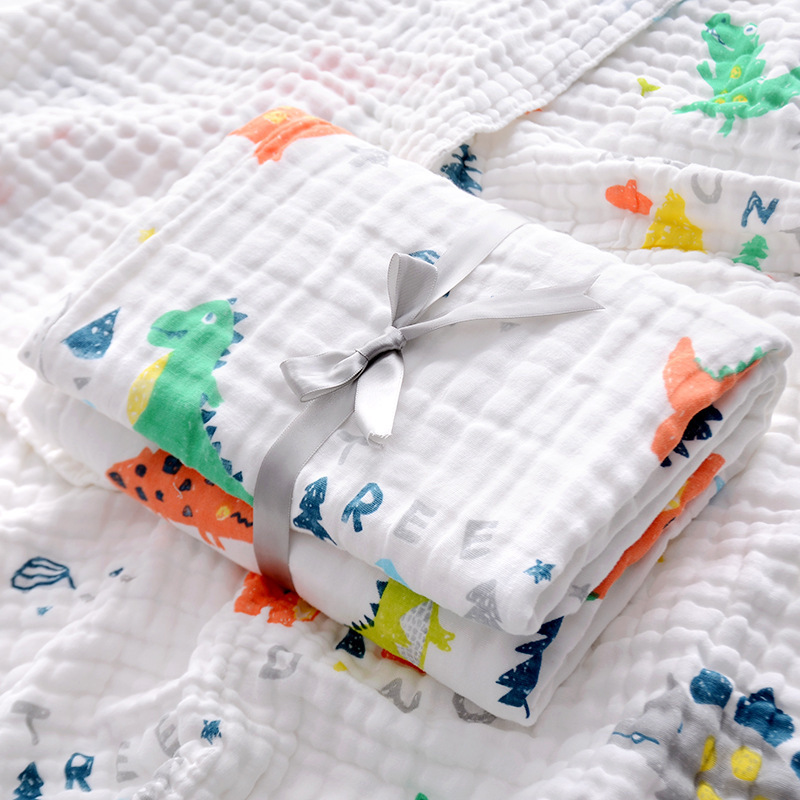 Dropshipping Muslin Baby Swaddle Blanket Bamboo 6 Layer Baby Bamboo Muslin Blanket