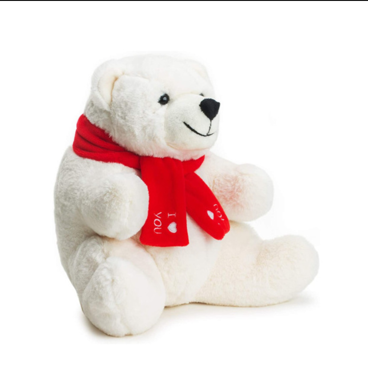 Cute Custom Plush Toys Stuffed Animal Polar Bear with Scarf Plush Toy