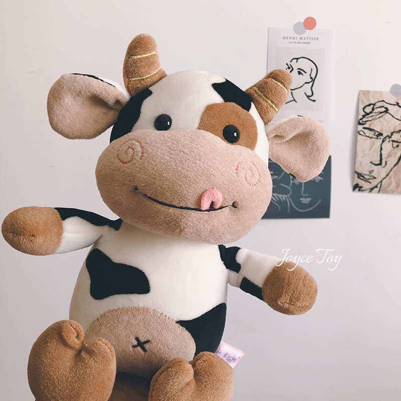 New 2022 Toys Cute 25cm Plush Milk Cow Toy Stuffed Animal