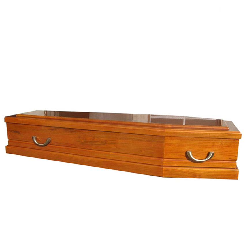 funeral equipment high gloss wooden JS-E057 western coffin