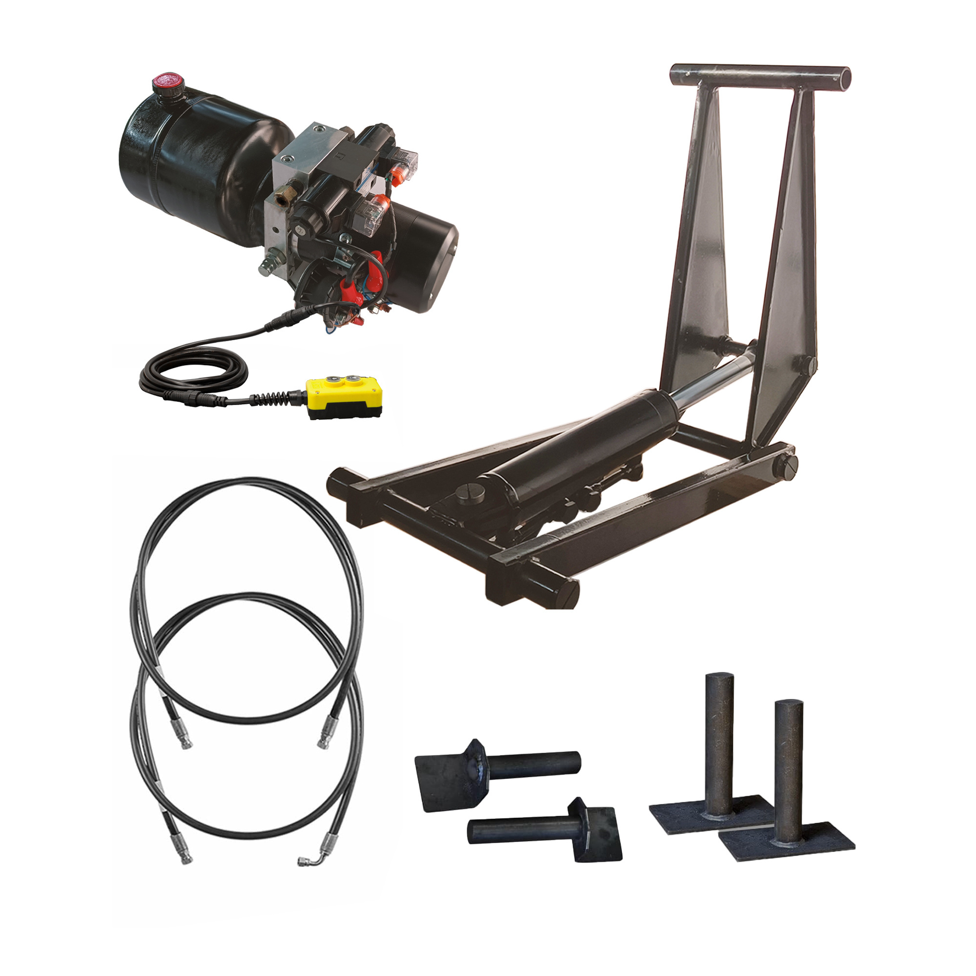 utv atv electric hydraulic cargo dump bed lift kit