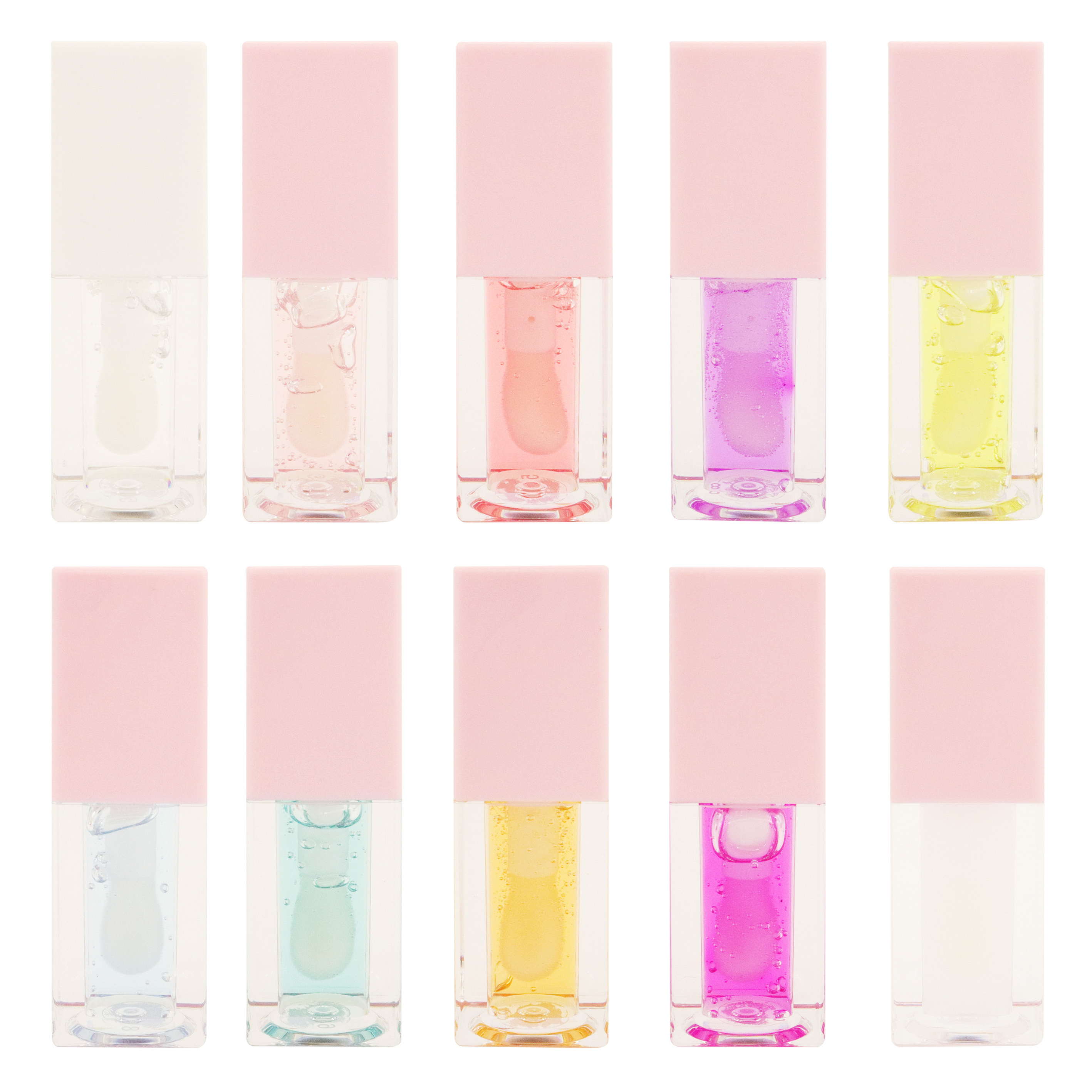 Private Label Glossy Liquid Lipgloss Fruit Flavor Hydrates and Comforts Non-Sticky Lip Care Oil with Mineral Ingredients