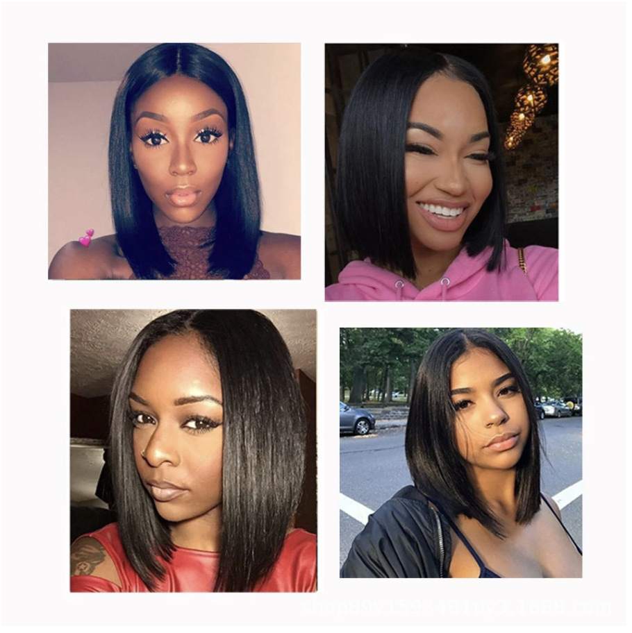 2022 Hot Sale Brazilian Hair Wigs 4*4 inches Natural Full Lace Human Hair Wigs BoB Wigs