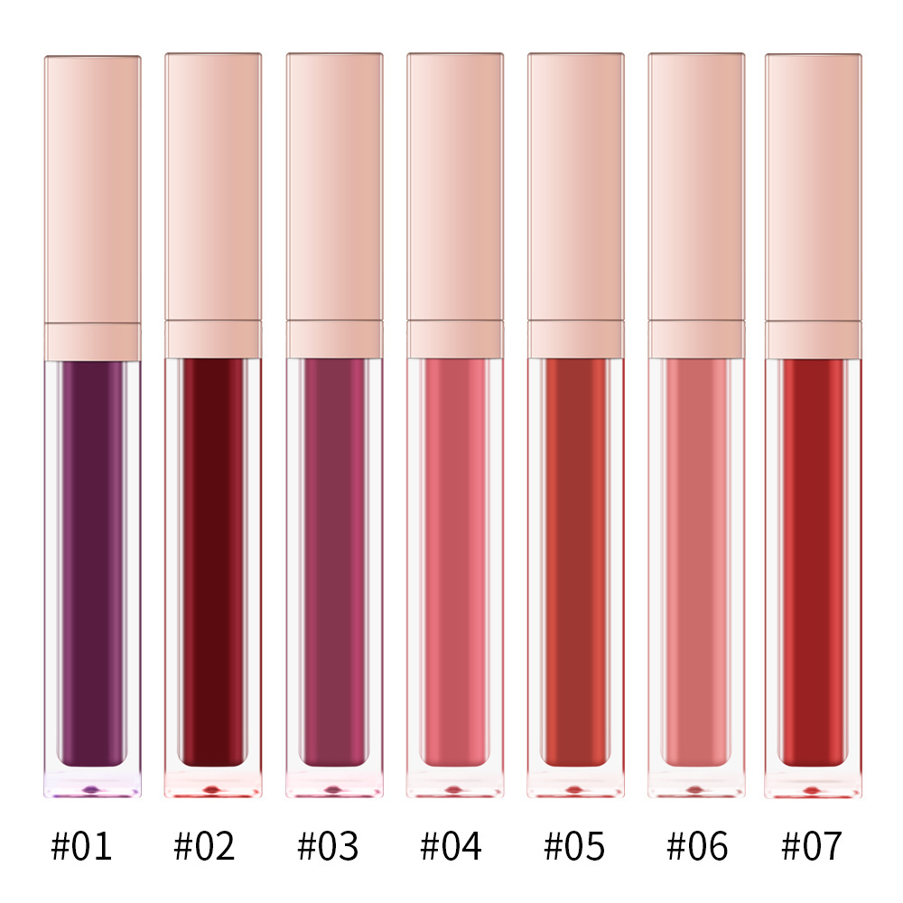 New Arrival Vegan 13 Colors Rose Gold Tube Lip Gloss No Logo Matte Liquid Lipstick Vendor Wholesales