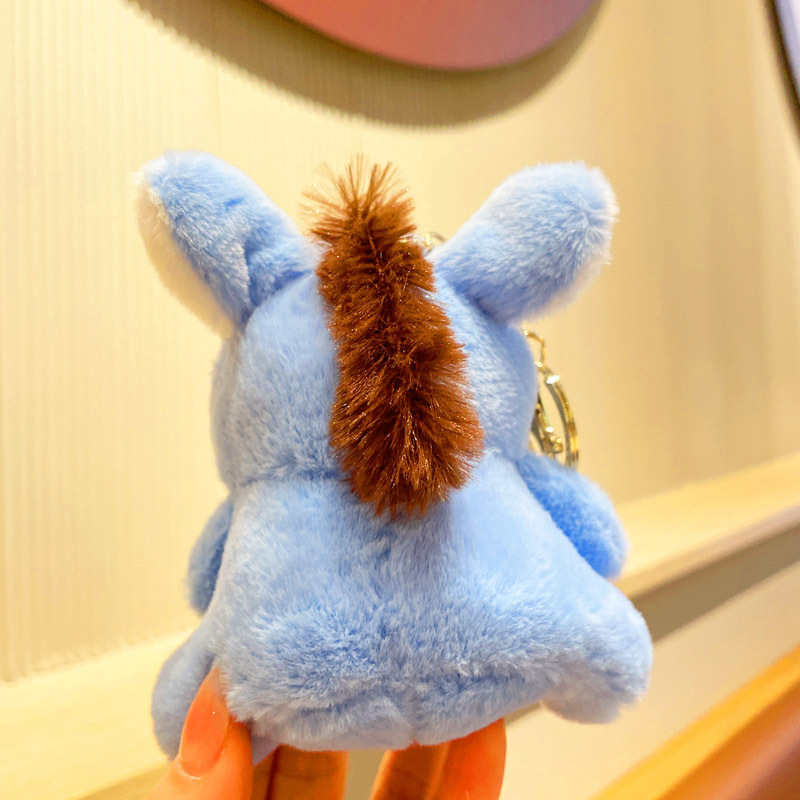 New cute donkey stuffed animal soft doll kawaii plush toy 4 colors customize plush toy keychain wholesale