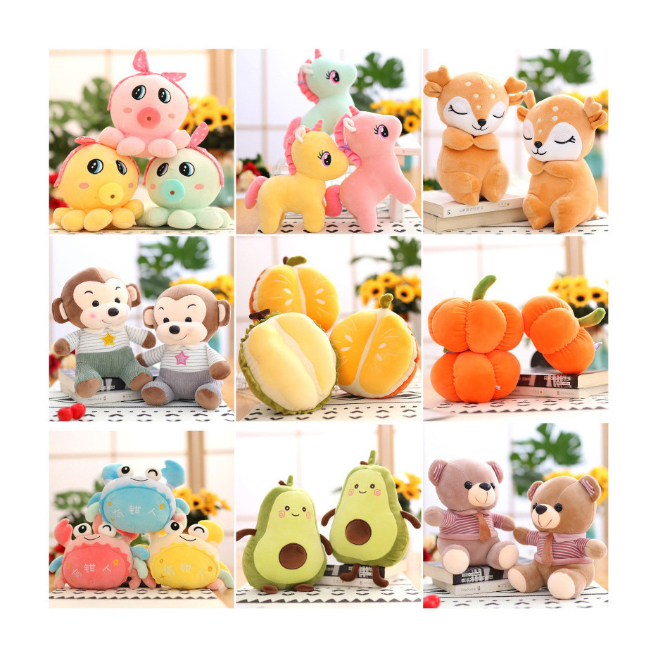 Factory cheap promotional crane machine plush toys claw machine doll plush stuffed animal toys for crane