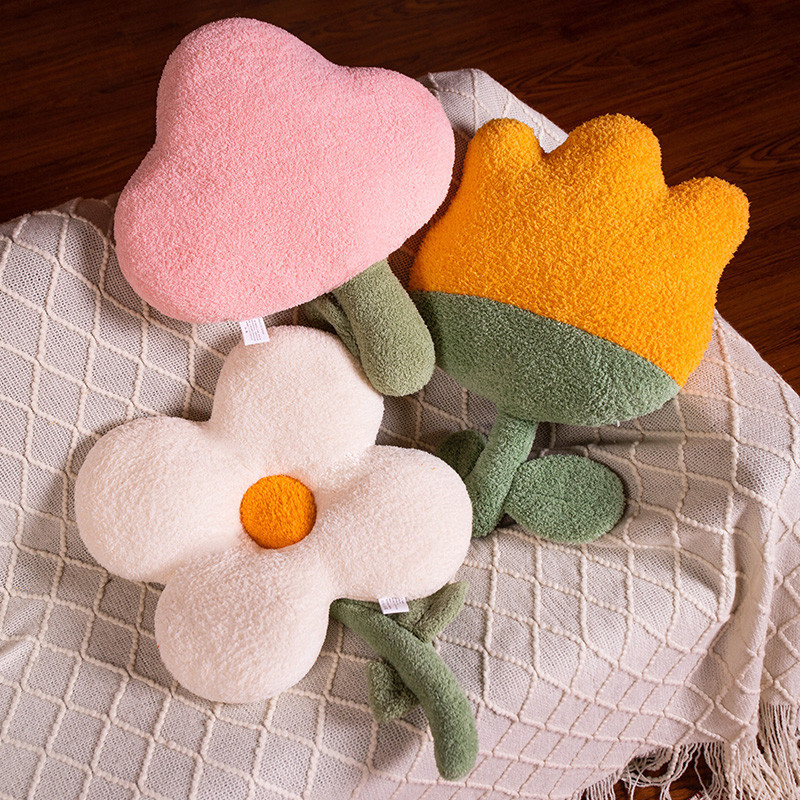 IN STOCK soft high quality wholesale flower doll stuffed plush toy cushion throw pillow flower plush