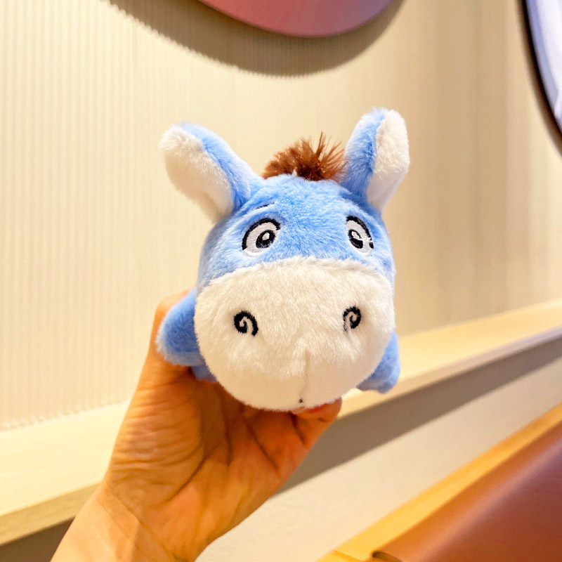 New cute donkey stuffed animal soft doll kawaii plush toy 4 colors customize plush toy keychain wholesale