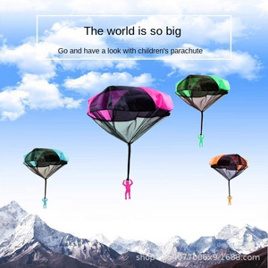 Factory Direct Children's Hand Throwing Parachute Toy Aerial Flying Umbrella with Soldier Parachute Outdoor Sports Toy