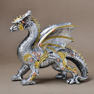 Custom Traditional Resin Crafts Chinese Dragon Animal Sculpture Home Decoration