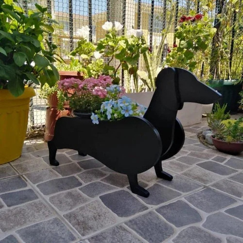 Pet dog seeder Outdoor decoration pot flower basket garden crafts