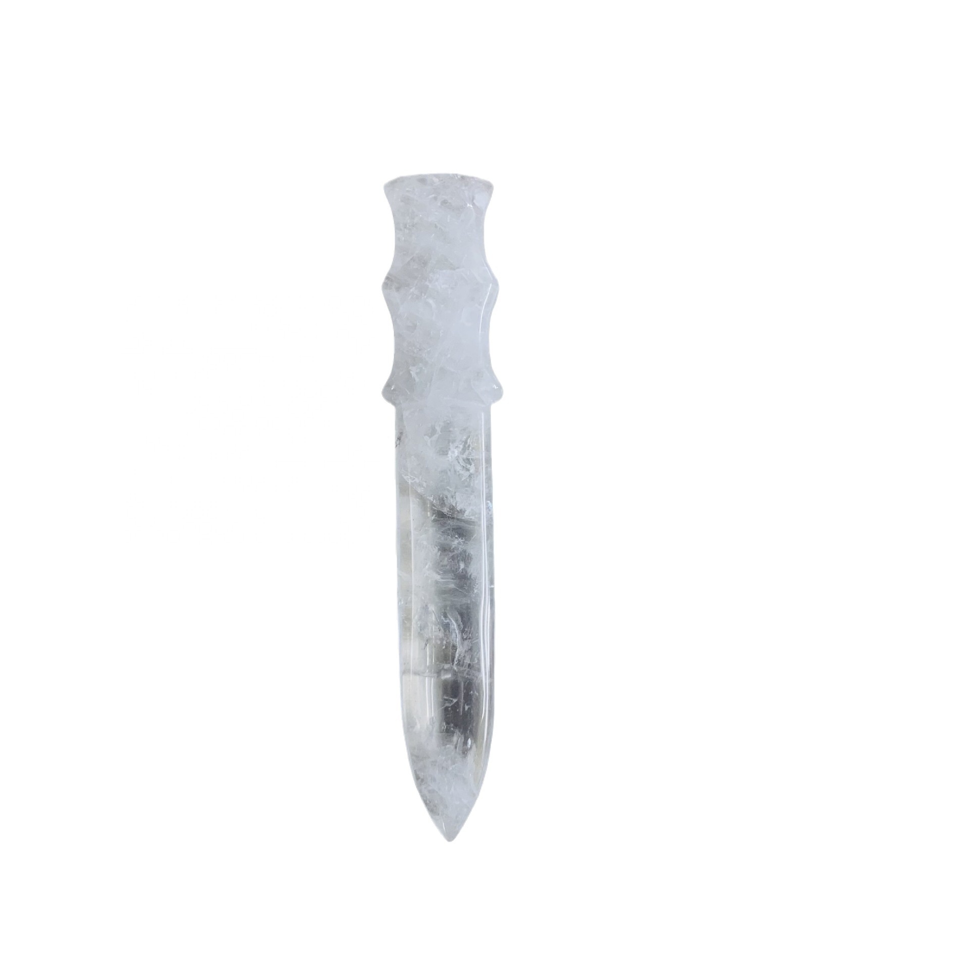 2024 Natural white crystal dagger home office crystal decoration raw stone