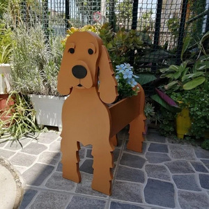 Pet dog seeder Outdoor decoration pot flower basket garden crafts