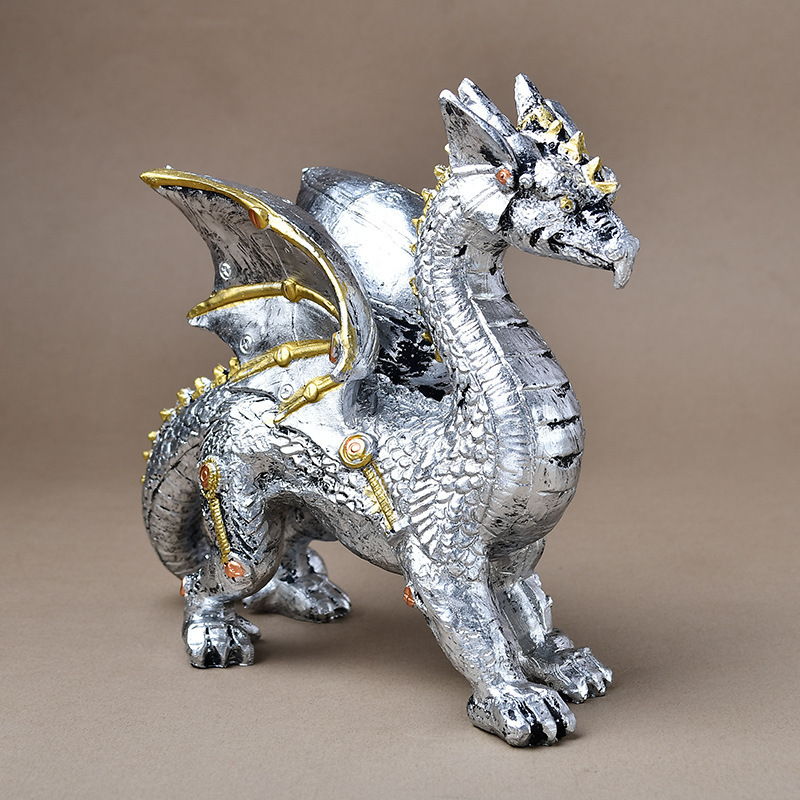 Custom Traditional Resin Crafts Chinese Dragon Animal Sculpture Home Decoration