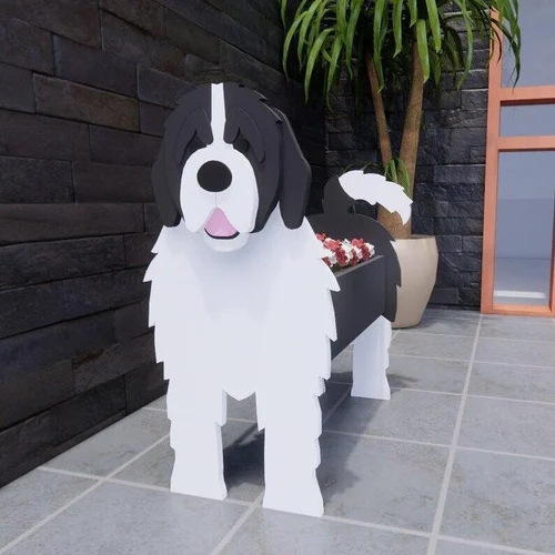 Pet dog seeder Outdoor decoration pot flower basket garden crafts