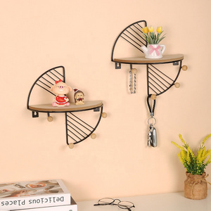 Simple Iron Hanger Wall Fan-shaped Shelf Home Living Room Wall Decoration