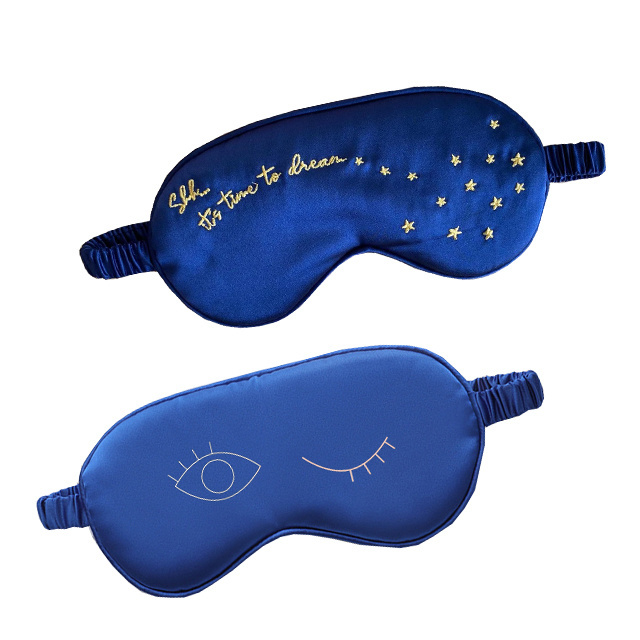 Satin sleep eye mask softer and lighter cute for travel relax no pressure on eyes