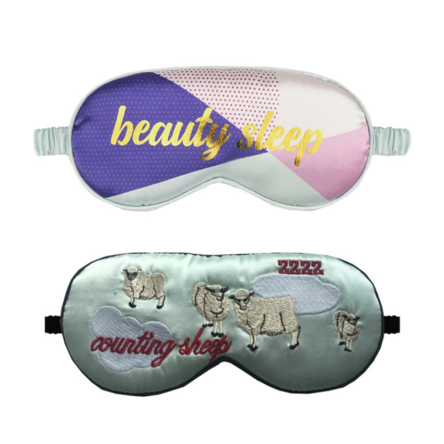 Satin sleep eye mask softer and lighter cute for travel relax no pressure on eyes