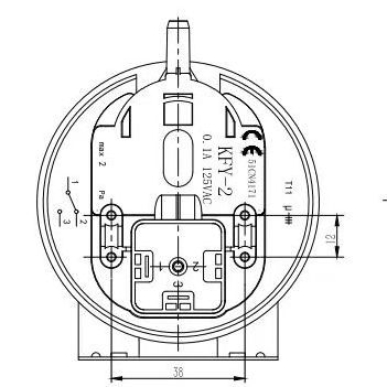 Air pressure switch Wall-mounted furnace air switch universal air pressure sensor