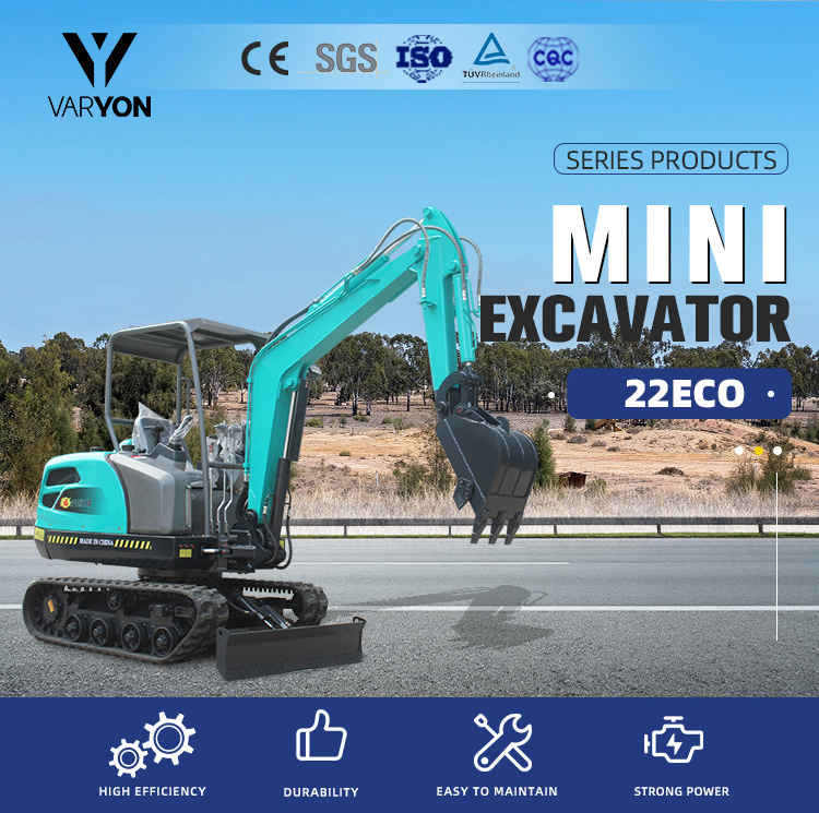 VY  Mini Crawler Hydraulic Pilot Digger 2200kg Small Digger Machine Support Customized Hydraulic Mini Small Excavator