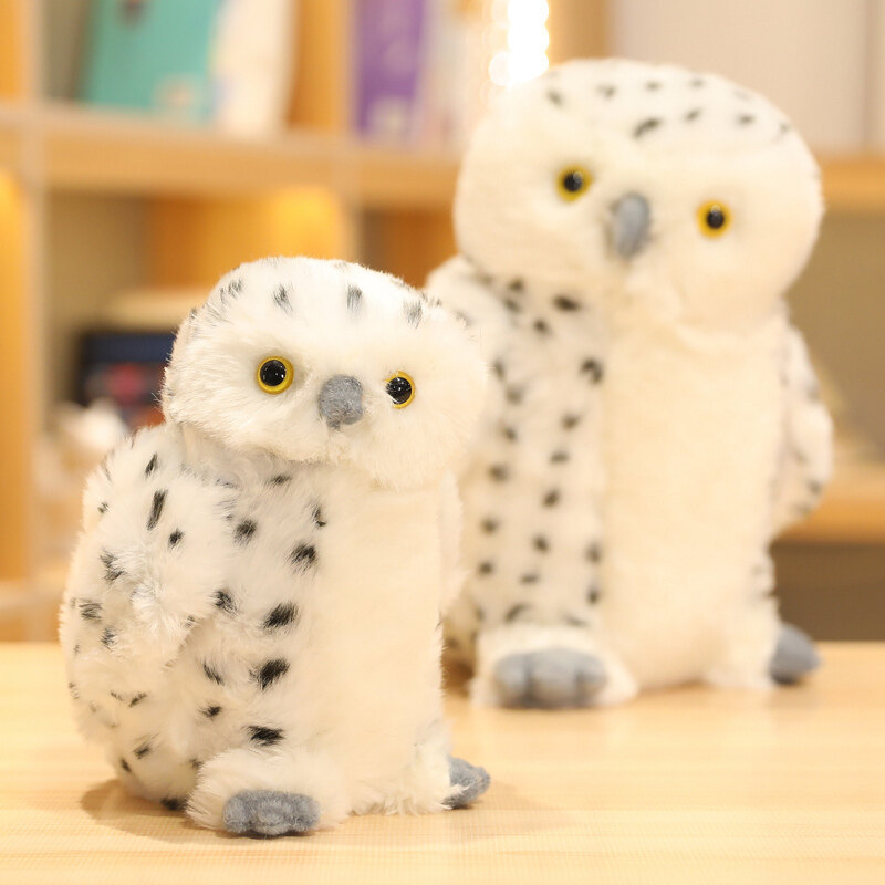 Creative bird stuffed white simulation plush owl plush toys cute owl soft toy kawaii owl stuffed toy