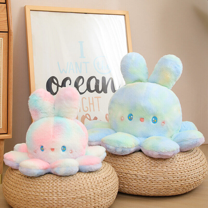 new flip octopus rabbit cute reversible octopus plush rabbit cute christmas reversible octopus