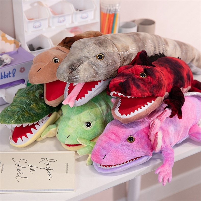 New arrived stuffed Amphibians toys frog lizard snake crocodile hand puppet hand puppet frog cute animals plush hand puppets