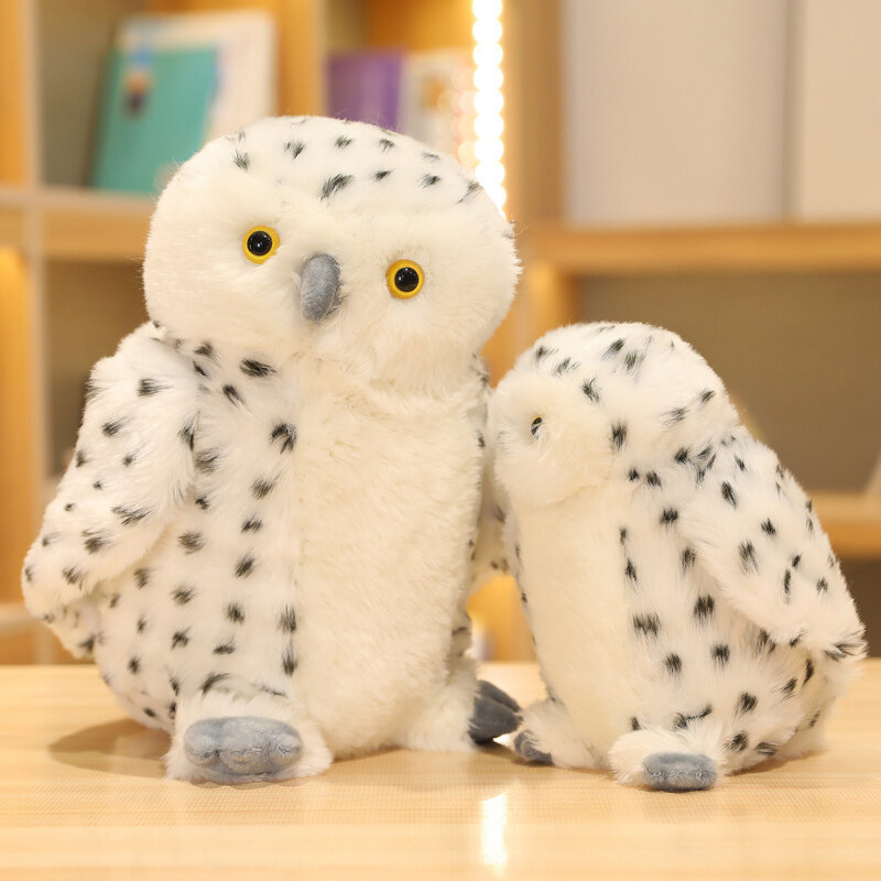 Creative bird stuffed white simulation plush owl plush toys cute owl soft toy kawaii owl stuffed toy