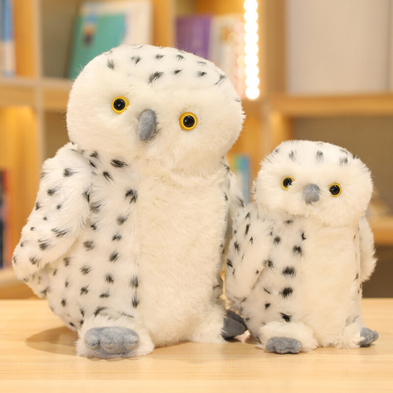 Creative bird stuffed white simulation plush owl plush toys cute owl soft toy kawaii owl stuffed toy