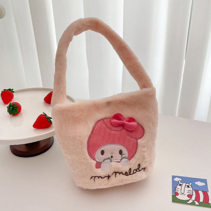 stuffed kids product peluches sanrio tote bag cartoon hand sanrio lunch bag cute plush wholesale sanrio bag