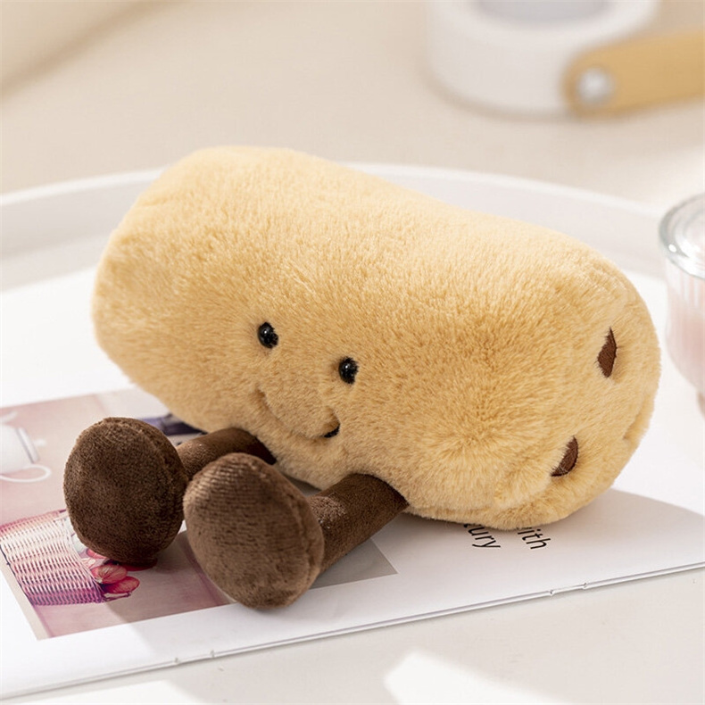 new design food simulation pillow plush deep-fried dough sticks cookie bread food plush toast kawaii plush food