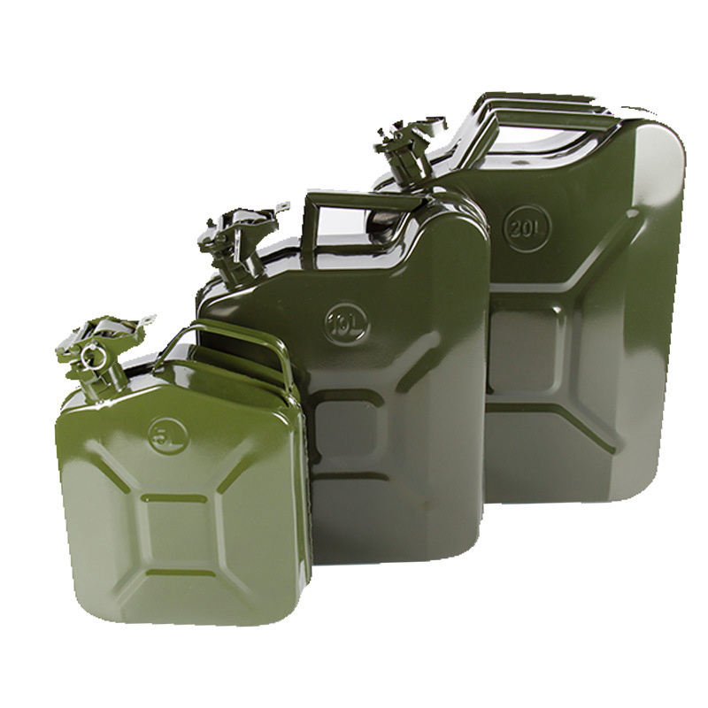 Factory direct commerical 10 20 30 Liter fuel metal jerry can 20l steel jerry cans gasoline tank