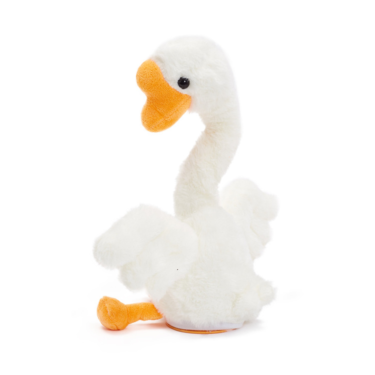 Rechargeable USB Funny Talk-Back Electronic Shake Dancing Goose Plush Toys