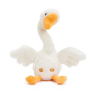 Rechargeable USB Funny Talk-Back Electronic Shake Dancing Goose Plush Toys