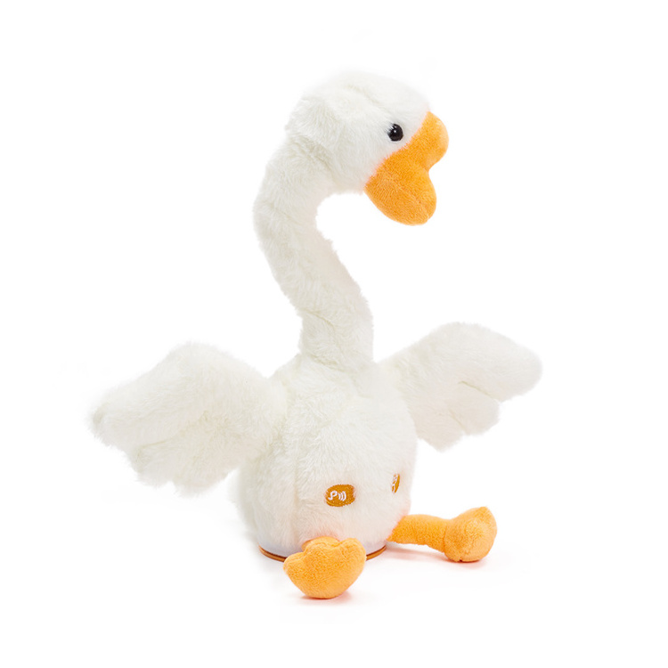 Rechargeable USB Funny Talk-Back Electronic Shake Dancing Goose Plush Toys