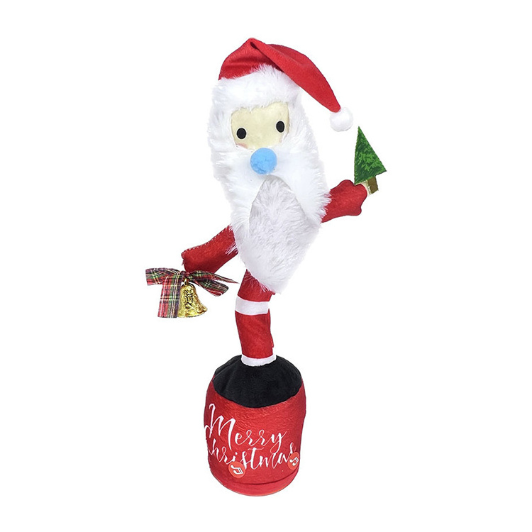 Creative Singing Talking Swing Electric Plush Santa Clause Dancing Toys Christmas Gifts