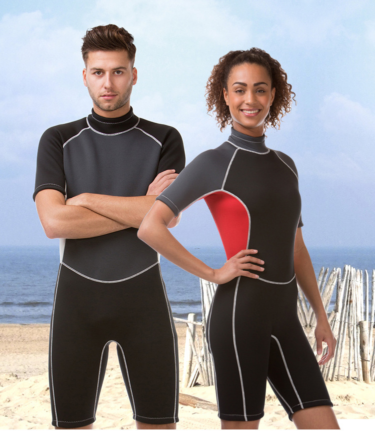 2021 popular 3mm free dive short neoprene smooth skin wetsuit coat for men women neoprene wetsuit