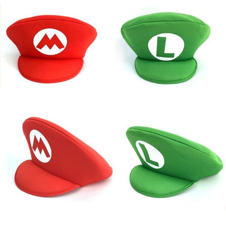 Halloween Cosplay Party Costume Hat Super Mario Brothers Mario Cheap Super Mario Hat With Beard