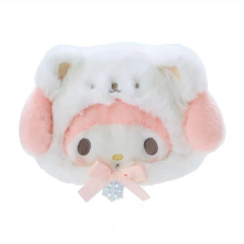 Sanrio Cosmetic Bag Make-up Bag 20*15cm Cartoon Doll Cute Plush Soft Bag Kuromi My Melody Hellokitty Plush For Claw Machine