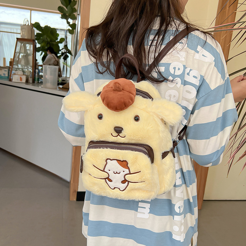 Wholesale Multi-colors Sanrio Kuromi Kitty Stuffed Plush Bag School Backpack Tote Bag For Back-to-school Season