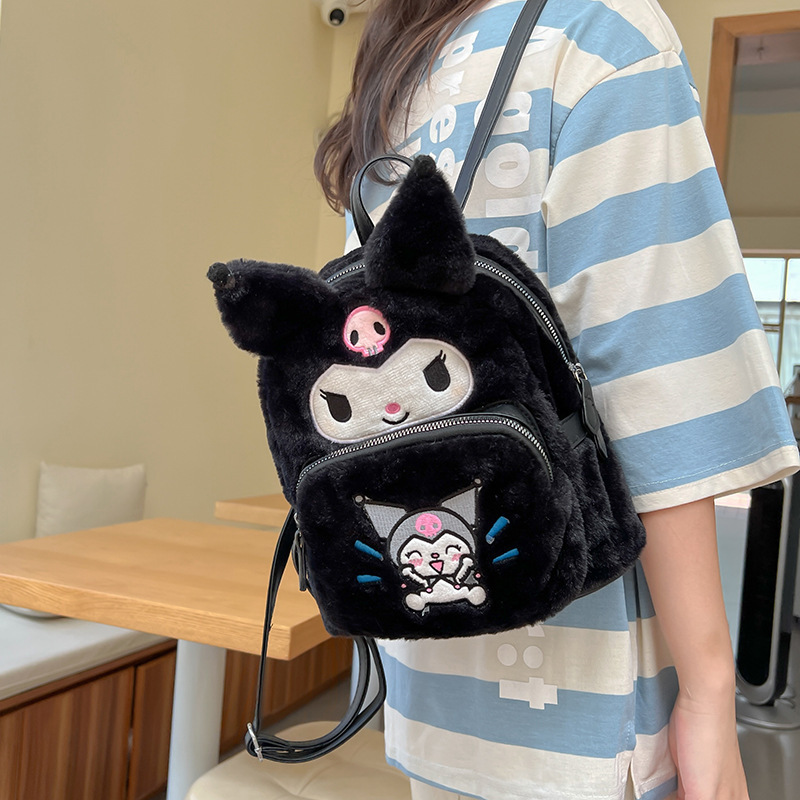 Wholesale Multi-colors Sanrio Kuromi Kitty Stuffed Plush Bag School Backpack Tote Bag For Back-to-school Season