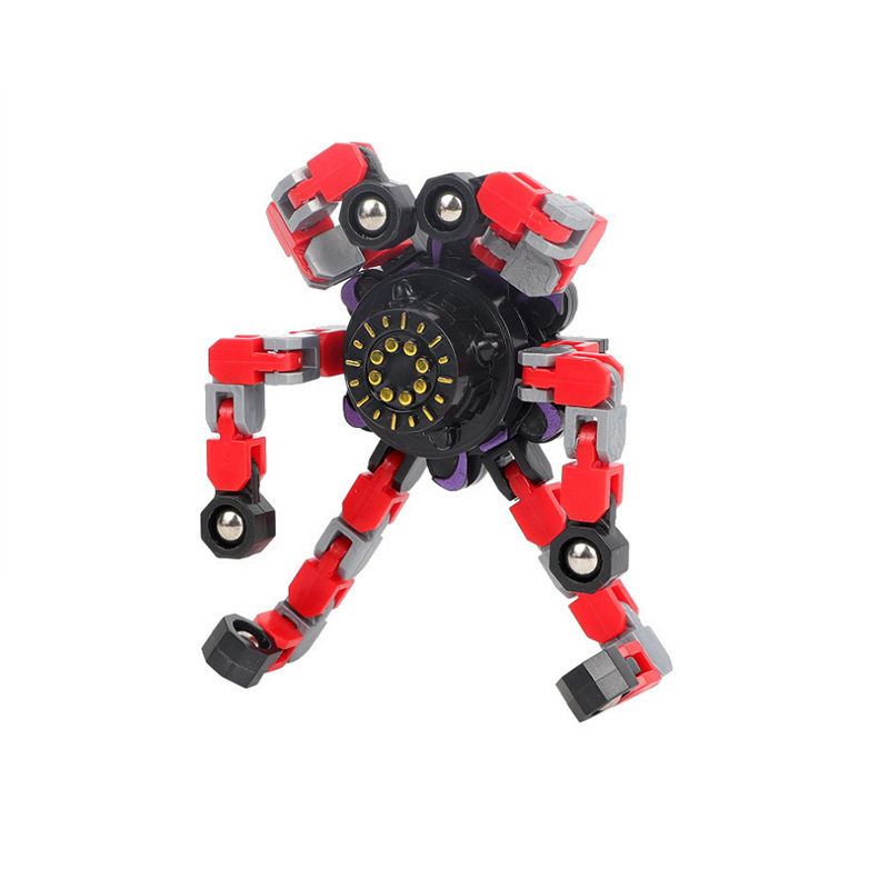 Funny Finger Chain Robot Toy Deformed Mechanical Spiral Twister Creative Fidget Spinner for Kids Adults