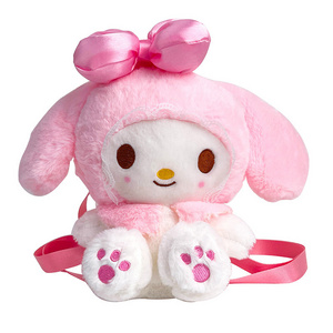 Kawaii KT Cinnamon Stitch My Melody Kuromi Plush Toys Kids Birthday Gift Cartoon Stuffed Doll Backpack