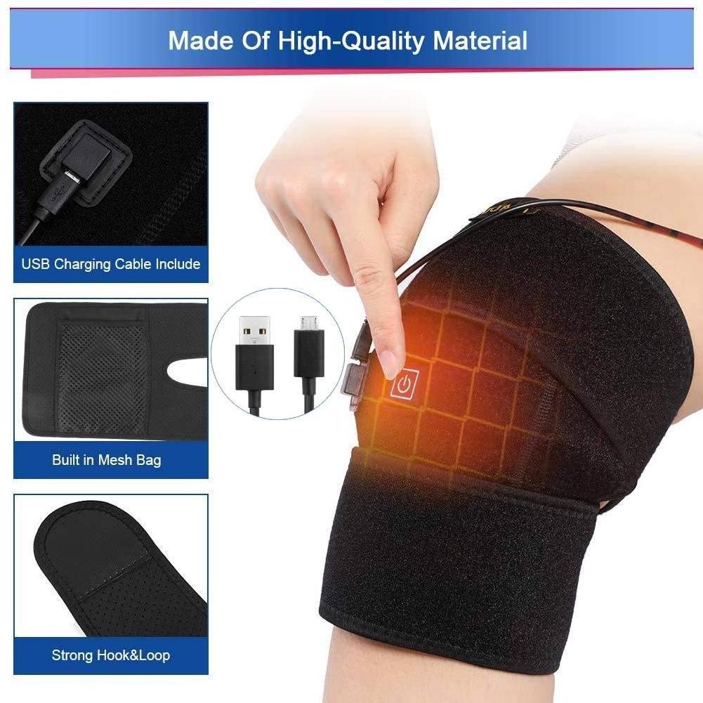 Heated Knee Wrap to Warm Joint Relief Pain of Knee Stiff Arthritis Infrared Heating Knee Brace