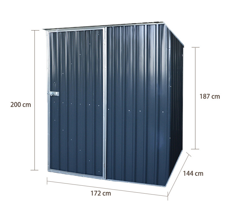 F0604-H200-H iron craft pent roof garden waterproof outdoor motorbike metal bike storage shed