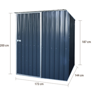 F0604-H200-H iron craft pent roof garden waterproof outdoor motorbike metal bike storage shed