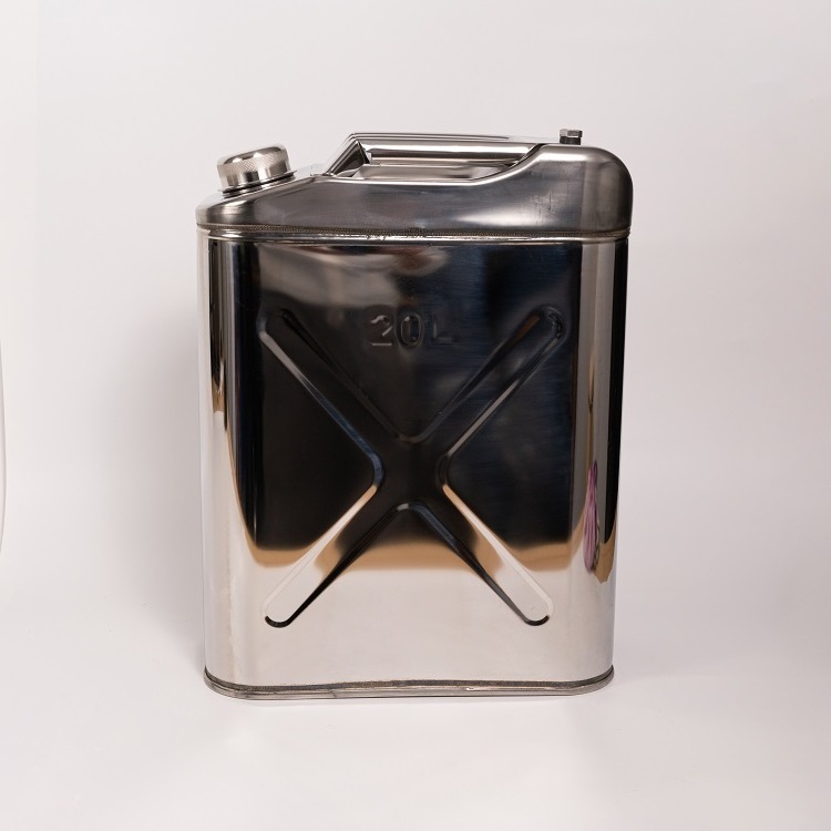 Hot sale 5/10/15/20/25/30/35/40/50/60L stainless steel Jerry Can 5 gallon 20liter oil fuel petrol Jerry Can